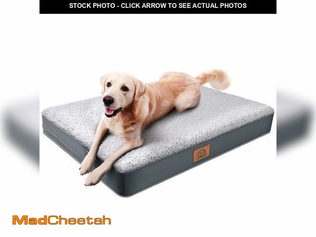 Lot 74-14340059 - Sunheir Orthopedic Dog Bed for Large Dogs - Big Waterproof Dog Crate Bed with Removable Washable Cov...
