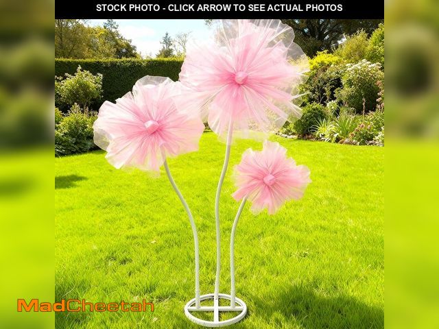 Lot 74-13631685 - WARMALL 3PCS Giant Flowers for Decoration, 5.9Ft Large Artificial Silk Flower with Stems and Stands,...