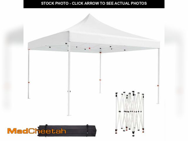 Lot 74-14288651 - 10x10 FT Heavy Duty Pop Up Canopy Tent - Waterproof PU-Coated Outdoor Shelter with Roller Bag - Port...