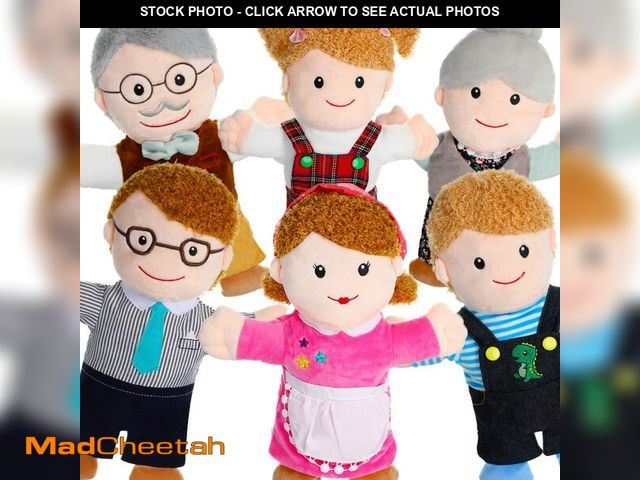 Lot 74-13541531 - Civaner 6 Pieces Hand Puppet Set 11.8 Inch Family Members Puppets Theater Mother, Father, Son, Daugh...