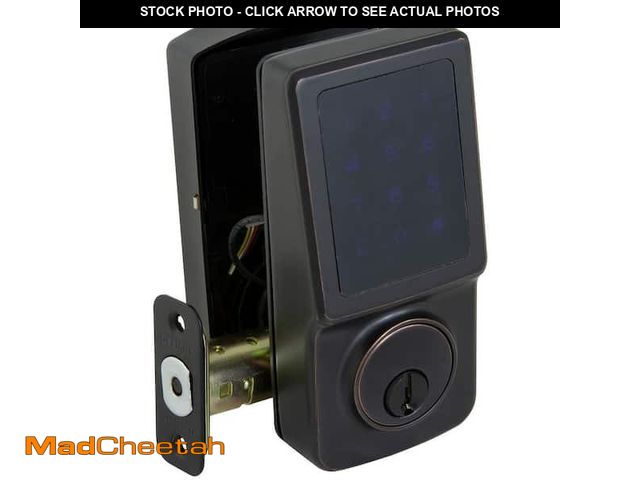 Lot 74-14364743 - Defiant Aged Bronze Single Cylinder Electronic Touchscreen Deadbolt - UNUSED