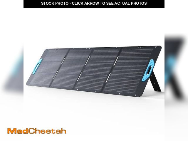 Lot 74-12672993 - 200-Watt Monocrystalline Portable Solar Panel for Power Station/Generator, IP67 Waterproof, 4-Angel ...