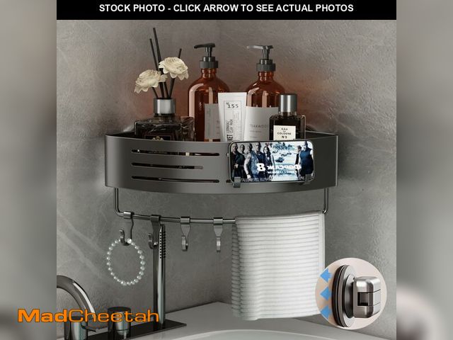 Lot 74-13631593 - Voldra Corner Shower Caddy Suction Cup, 1 Pack Corner Shower Shelves No Drilling, Aluminum Upgrade S...