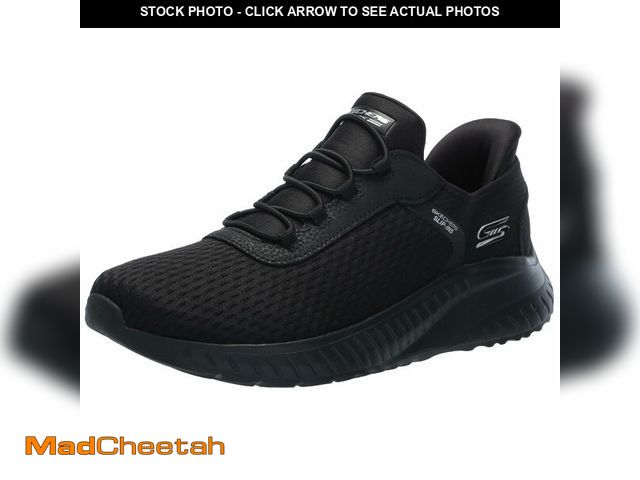 Lot 74-14152909 - Skechers Women's Hands Free Slip-ins Bobs Squad Chaos - in Color, Black/Black, 9 Wide - UNUSED