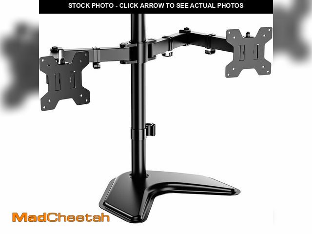 Lot 74-13576264 - WALI Dual Monitor Stand for Desk, Monitor Stands for 2 Monitors up to 27 inch, Dual Monitors Mount F...
