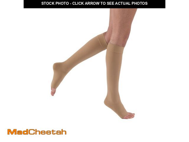 Lot 74-14268781 - JOBST Relief 20-30mmHg Compression Stockings Knee High, Open Toe, Beige, Small - UNUSED