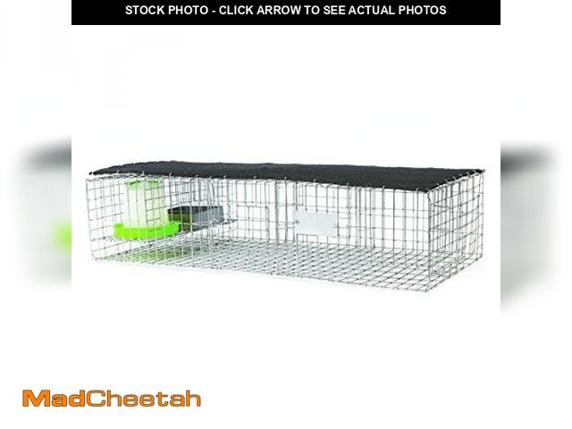 Lot 74-12396448 - Bird B Gone - Pigeon Trap - Spacious 35"x16"x8" Cage for Up to 12 Birds - Shade, Water Container &am...