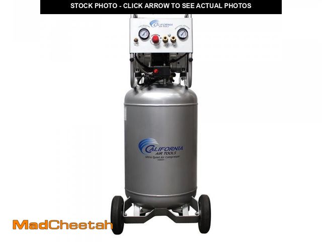 Lot 74-12424229 - California Air Tools 20020 2.0 HP Ultra Quiet and Oil-Free Air Compressor with Wheels, 20 Gallon Tan...
