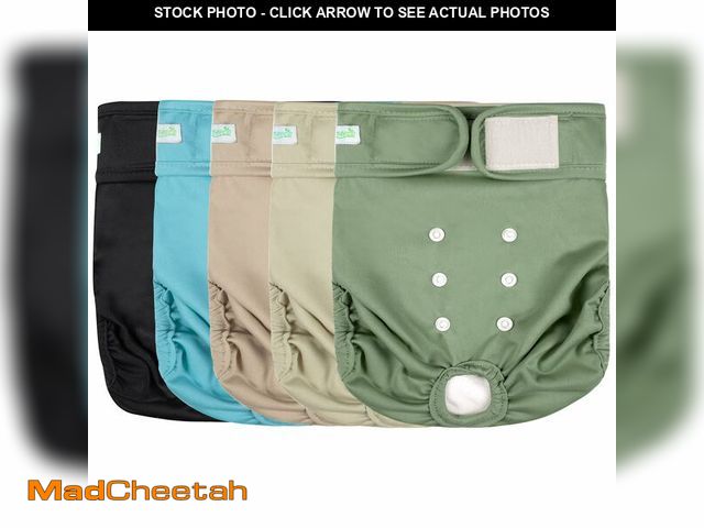 Lot 74-14066307 - wegreeco XXL Female Dog Diapers, Washable Reusable Pet Puppy Doggie Diapers for Small Medium Large F...