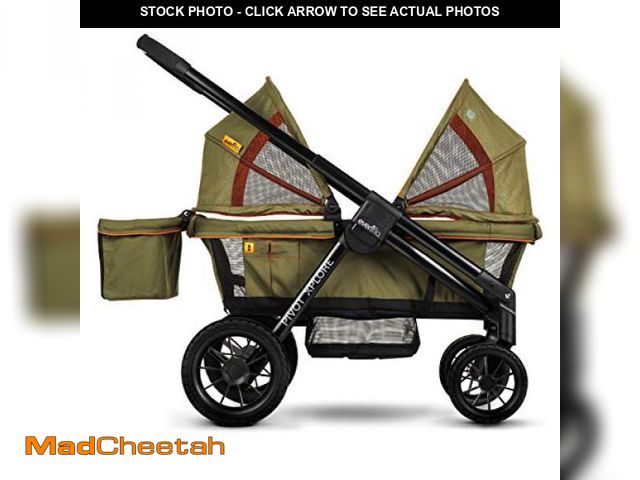 Lot 74-12136922 - Evenflo Pivot Xplore All-Terrain Stroller Wagon (Ranger Green) - USED