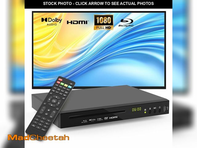 Lot 74-14265256 - Blu Ray Player Dolby Digital TrueHD/DTS and 1080P Full HD, Plays Region A/1 Blu-Rays and DVDs, Suppo...
