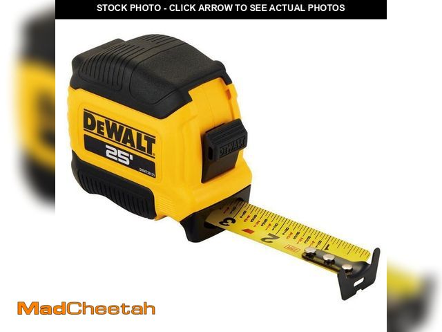 Lot 74-14467768 - *SCRATCHED/FADED* DEWALT 25 ft. x 1-1/8 in. Tape Measure with Finger Brake DWHT38125S *SCRATCHED/FAD...