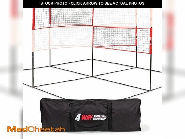 Lot 74-12664998 - EastPoint Sports 4-Way Volleyball and Badminton Net, Game for Outdoors, Backyard, Beach, Park, East ...