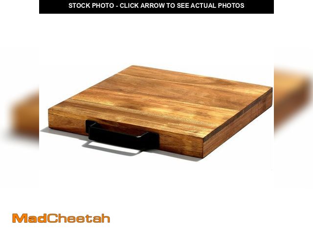 Lot 74-11295989 - EVERBBKING Natural Acacia Sliding Tray for Coffee Machine Kitchen Appliance slider Moving Caddy, app...