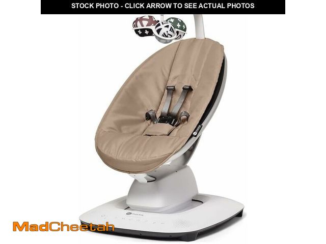 Lot 74-13041111 - 4moms MamaRoo Multi-Motion Baby Swing, Bluetooth Enabled with 5 Unique Motions, Sandstone - USED