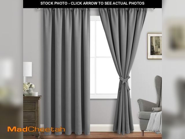 Lot 74-14268768 - JIUZHEN Blackout Curtains for Bedroom - 70 x 84 Inch Extra Wide Privacy Assured Thermal Insulated Ro...