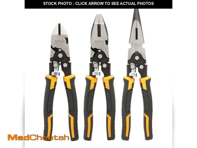 Lot 74-14467801 - *RUSTY/MISSING ONE*  DEWALT Compound Plier Set (3-Pack) DWHT70485 *RUSTY/MISSING ONE* - USED