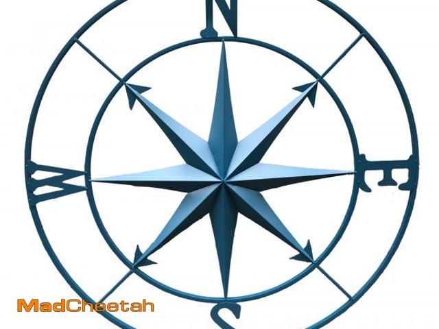 Lot 74-12525639 - *SEE DETAILS* Nightclawing Nautical Compass Wall Decor, Coastal Nautical Beach Decor, Porch Patio Tr...