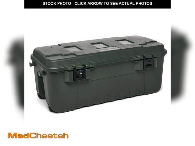 Lot 74-12558064 - Plano 27 Gal. Storage Box in Olive Drab - UNUSED