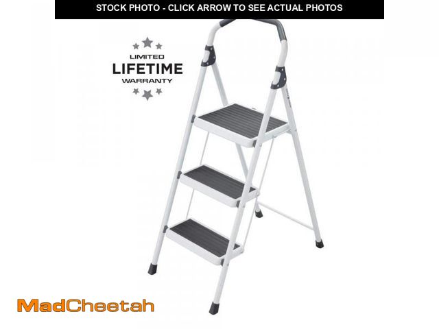 Lot 74-12408631 - Gorilla Ladders 3-Step Steel Lightweight Step Stool Ladder 225 lbs. Load Capacity Type II Duty Ratin...
