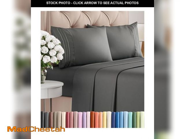 Lot 74-12387155 - King Size 4 Piece Sheet Set - Comfy Breathable &amp; Cooling Bed Sheets Set - Hotel Luxury Bedding f...