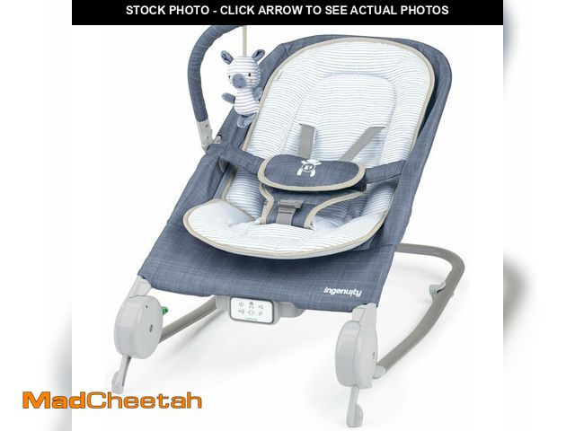 Lot 74-12633099 - Ingenuity Gas Relief and Anti-Colic Baby Bouncer Seat and Rocker, Gentle Belly Message to Relax and ...