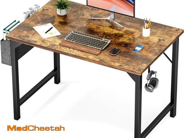 Lot 74-12510538 - Sweetcrispy Computer Small Office Desk 40 Inch Student Kids Study Writing Work with Headphone Hooks ...