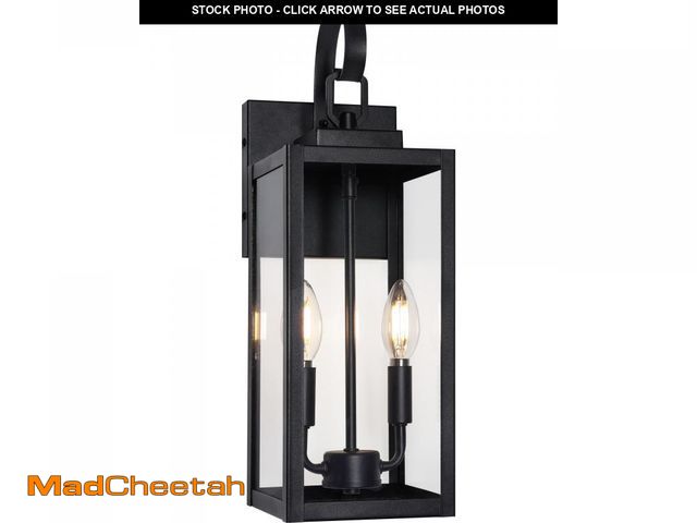 Lot 74-12047947 - BesLowe 18" Outdoor Wall Light Fixture, 2-Light Large Exterior Lighting Fixture Wall Mount, Waterpro...