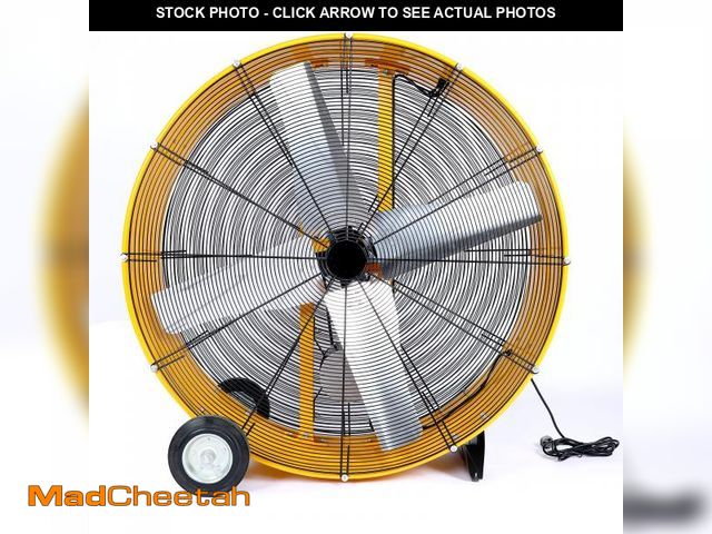 Lot 74-12493801 - Simple Deluxe Drum Fan, Heavy Duty 2-Speed High Velocity Industrial Metal Floor Fan for Warehouses, ...