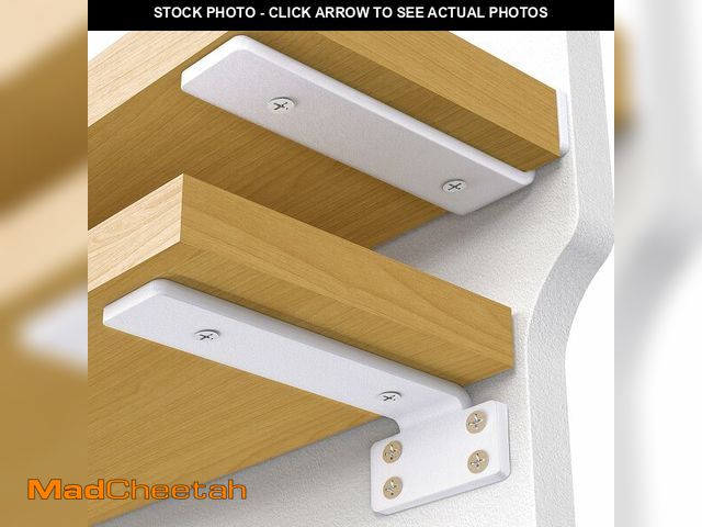 Lot 74-14214802 - VANCASTLE Shelf Bracket, Floating Shelf Bracket 10 Inch , 6 Pack Heavy Duty Shelf Brackets, Metal Wa...