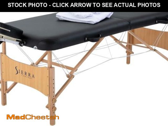Lot 74-11226227 - SIERRA COMFORT All-Inclusive Portable Massage Table (Black), SC-901, 27.95"D x 72.05"W x 33.07"H - U...
