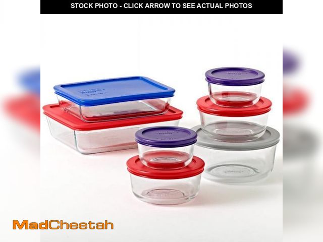 Lot 74-12533345 - Pyrex Simply Store Glass Bakeware Set, 14 Piece - UNUSED