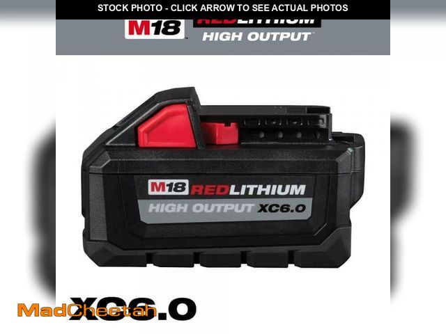 Lot 74-12143214 - Milwaukee M18 18-Volt Lithium-Ion High Output Battery Pack 6.0Ah - USED