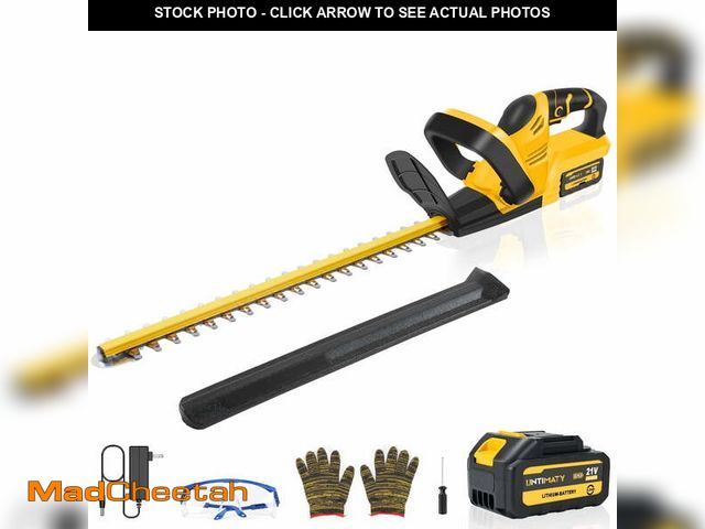 Lot 74-14585795 - Hedge Trimmer Cordless, UNTIMATY 21V Electric Bush Trimmer with 20" Double Action Blade, Double Safe...