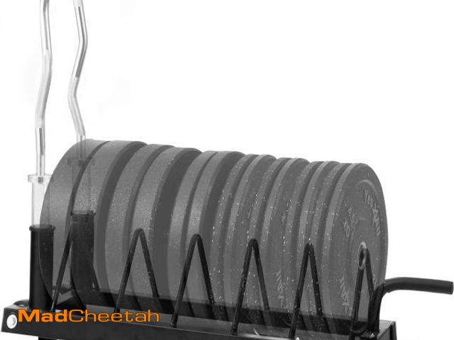 Lot 74-12367916 - Yes4All Horizontal Weight Plate Rack Holder, Bumper Plate &amp; Olympic Barbell Storage Rack with St...