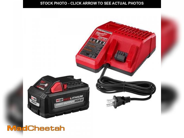 Lot 74-12086920 - Milwaukee M18 18-Volt Lithium-Ion High Output Starter Kit with 6.0 Ah Battery and Charger - UNUSED