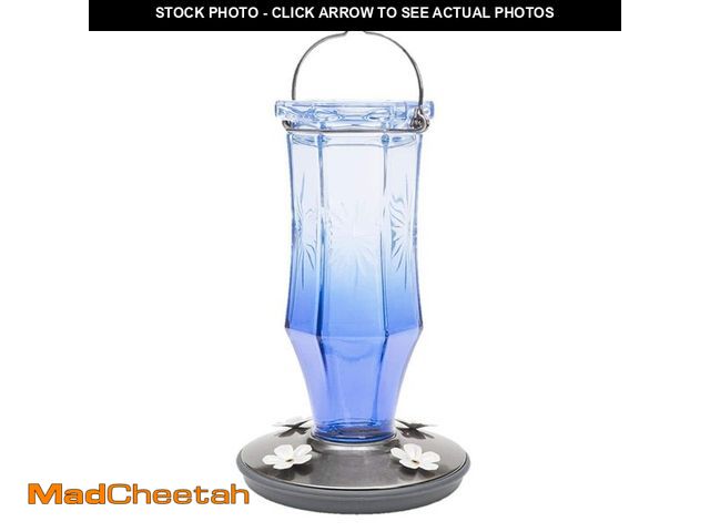 Lot 74-12830404 - Perky-Pet Sapphire Starburst Decorative Glass Hummingbird Feeder - 16 oz. Capacity - USED