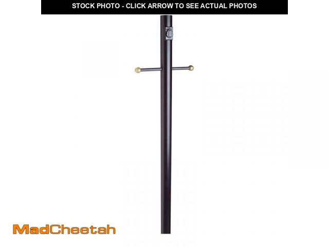 Lot 74-12157229 - *SEE DETAILS* Design House 579714 Traditional Outdoor Lamp Post with Plastic Cross Arm &amp; Outlet-...