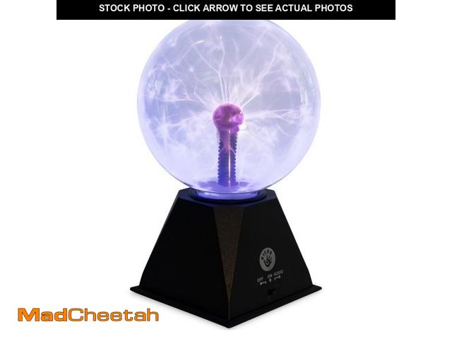 Lot 74-12116772 - Kicko 10-Inch Plasma Ball - Blue Plasma Globe Touch and Sound Sensitive - Nebula Thunder Lightning L...