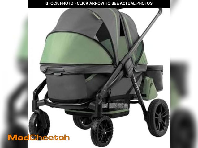 Lot 74-12137673 - Evenflo Pivot Xplore Dreamz All-Terrain Stroller Wagon with Bassinet Insert (Voyager Green) - UNUSED