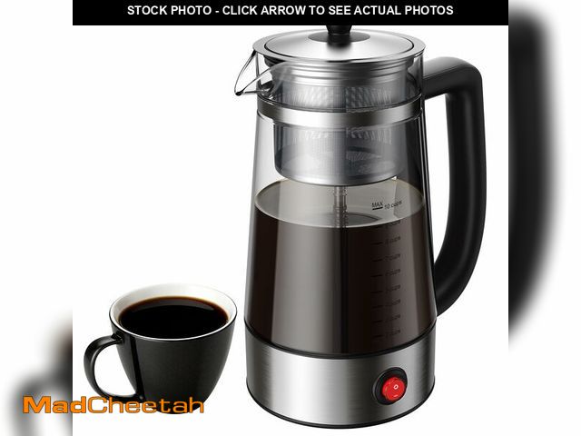 Lot 74-14428128 - KIDISLE 10-Cup Electric Percolator Coffee Pot, Glass Percolator Coffee Maker with Borosilicate Caraf...