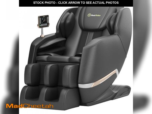Lot 74-12474183 - Real Relax Full Body Zero Gravity Shiatsu Recliner Electric Massage Chair, Black - USED