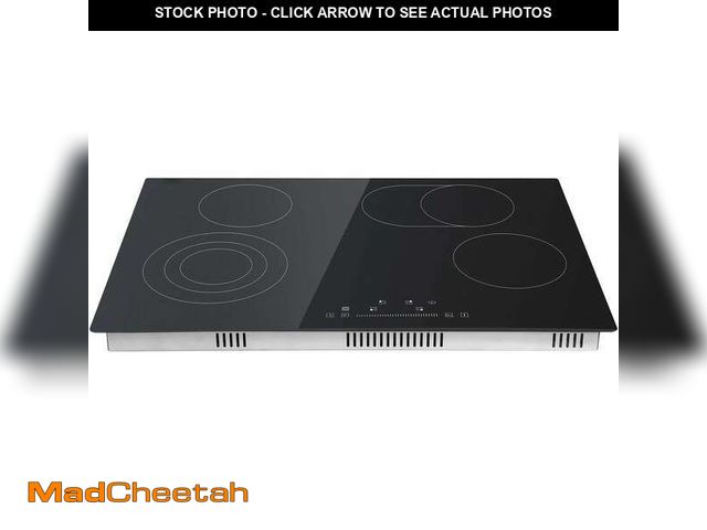 Lot 74-12788124 - SKYSHALO Electric Stove Top 30 in. Black Elements 4-Burners Electric Cooktop 9-Power Levels and Sens...