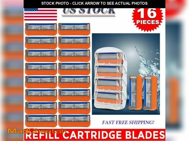 Lot 74-12449414 - 16 Count Razor Blade Shaving Razor Blade Refills for Fusion 5, Orange  - USED