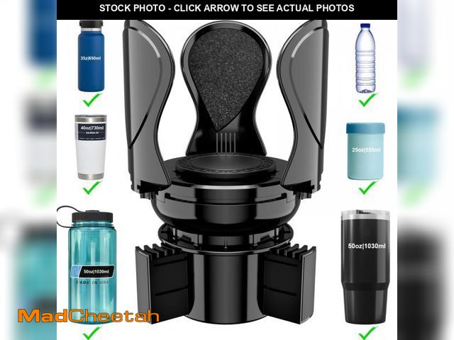 Lot 74-12304635 - Car Cup Holder Expander, Cup Holder Extender Adapter with Expandable Arm and Adjustable Base, Compat...