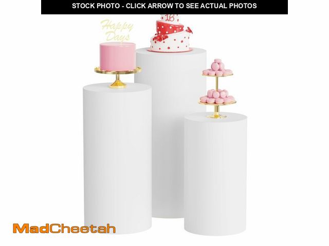 Lot 74-12979839 - Wokceer Spandex Cylinder Stand Covers for Party 3Pcs Cylinder Pedestal Covers Plinth Pillar Cover fo...