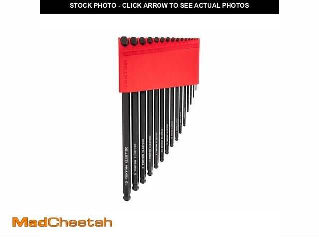 Lot 74-13045746 - TEKTON Short Arm Ball End Hex L-Key Set with Holder, 15-Piece (1.3-10 mm) | KLX91213 - UNUSED