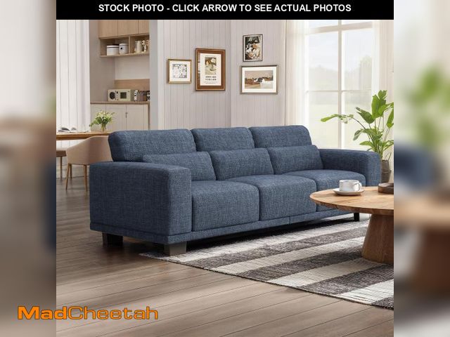 Lot 74-12289335 - Marsail 89" Sofa, 3 Seater Couch for Living Room, Comfy Sofa with Supportive Cushion and Sturdy Fram...