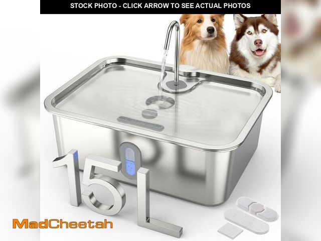 Lot 74-13995777 - SANXUO Dog Water Fountion for Large Dogs,15L/4 Gal Stainless Steel Automatic Pet Water Dispenser,Ult...