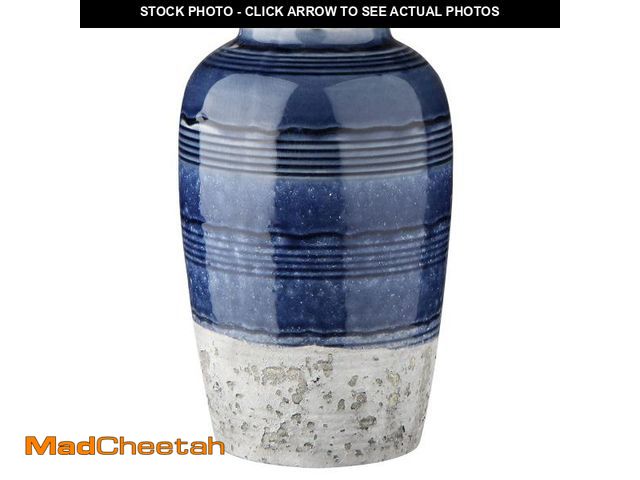 Lot 74-12214830 - Decorative Ceramic Vases for Home Decor Two Tone Boho Flower Vase for Table Centerpieces Big Blue Po...